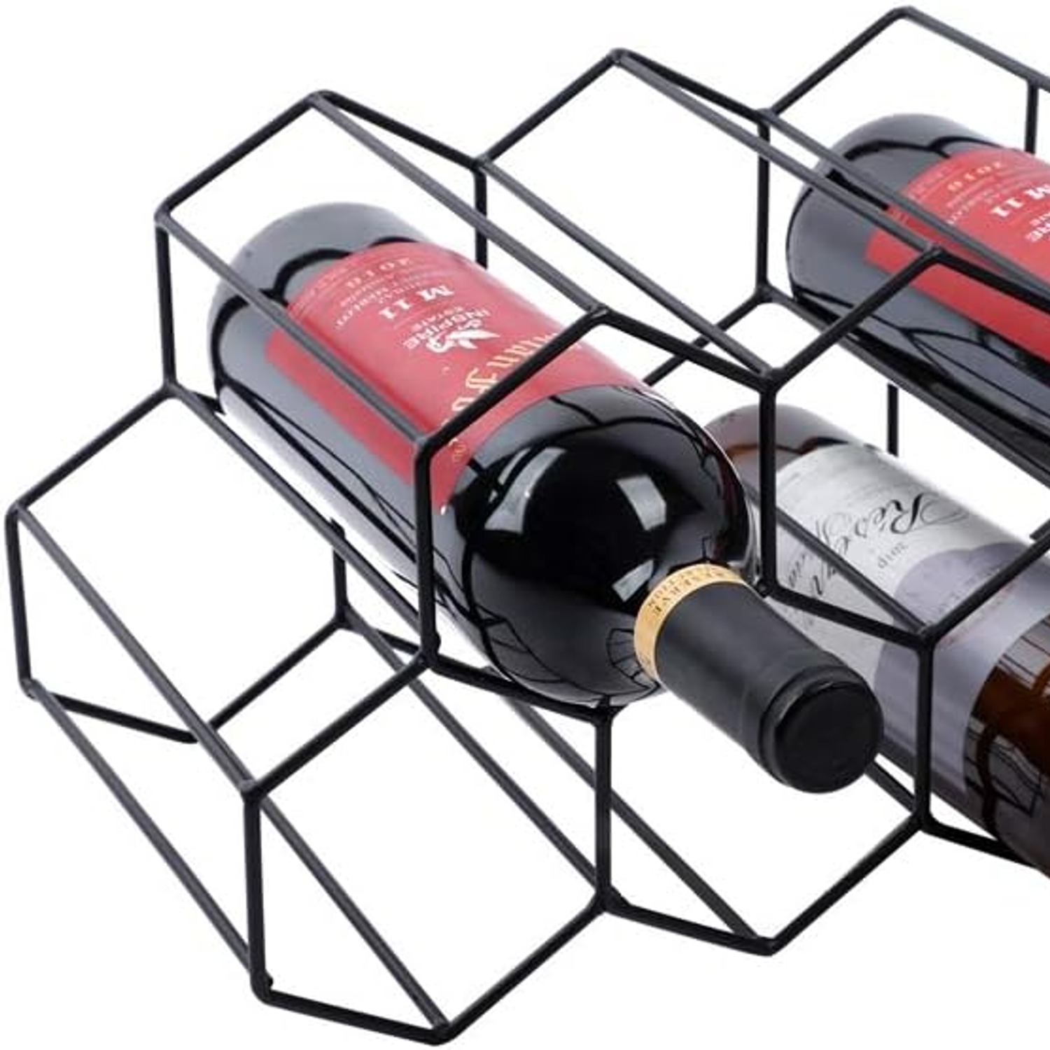Brass 9 Bottle Countertop Wine Rack: image 5