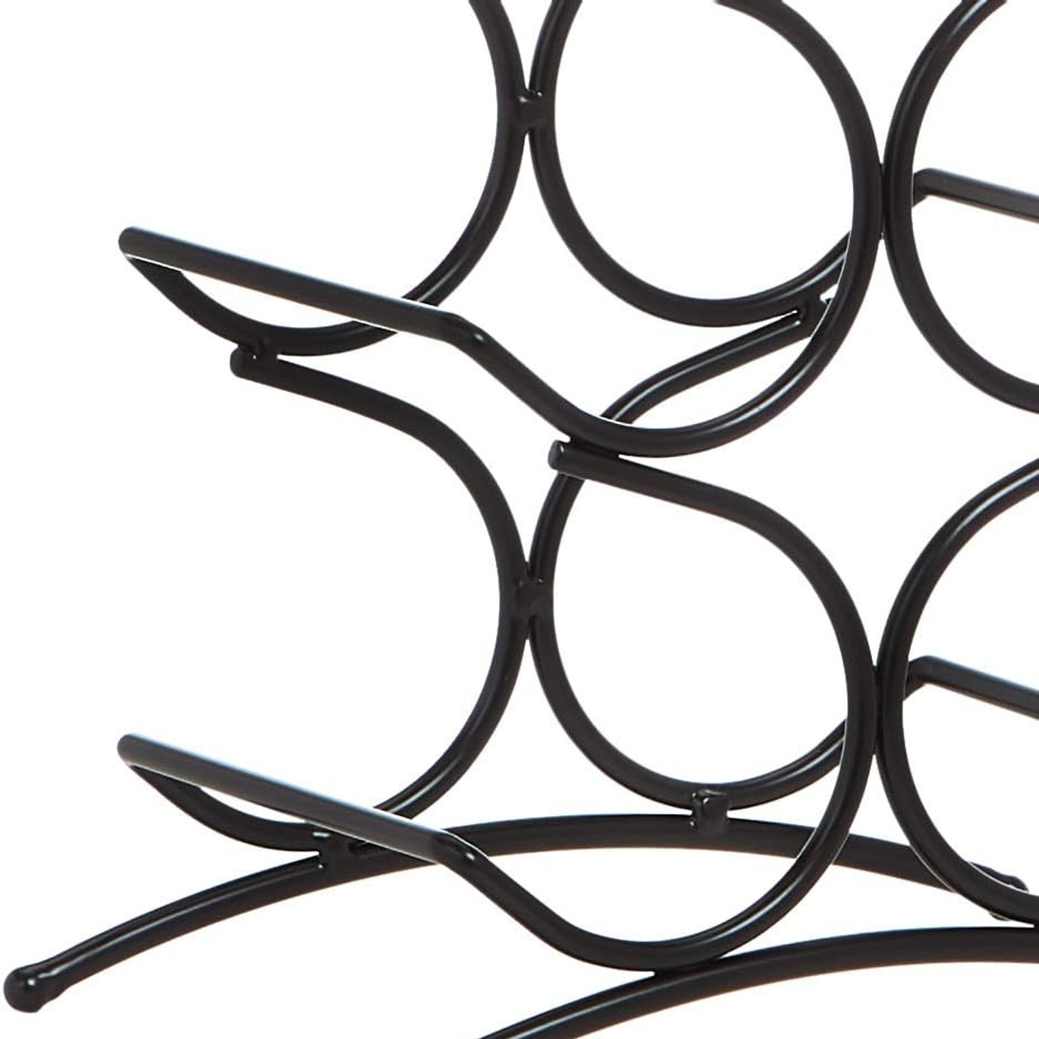 Black Metal 12 Bottle Freestanding Wine Rack: image 3