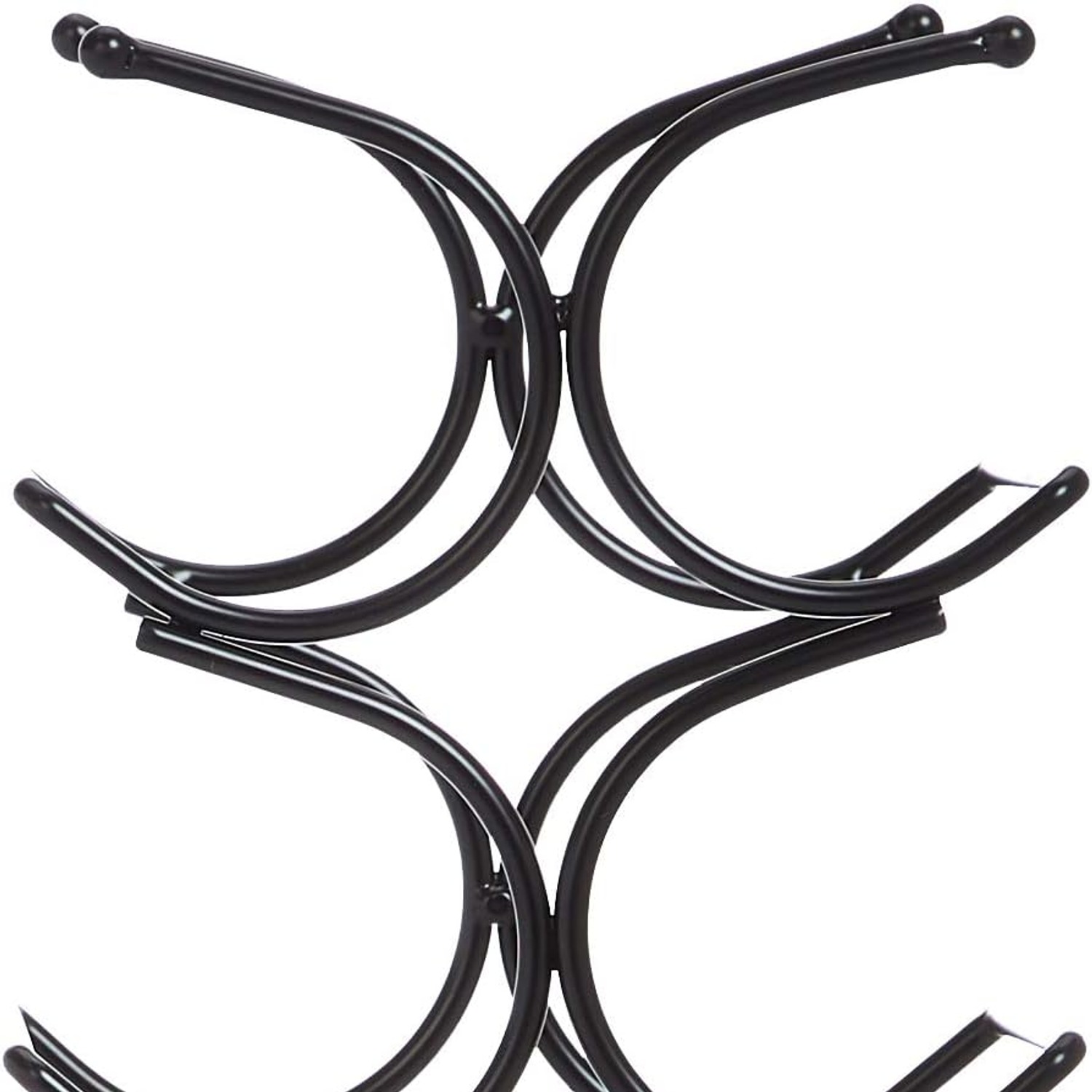 Black Metal 12 Bottle Freestanding Wine Rack: image 4