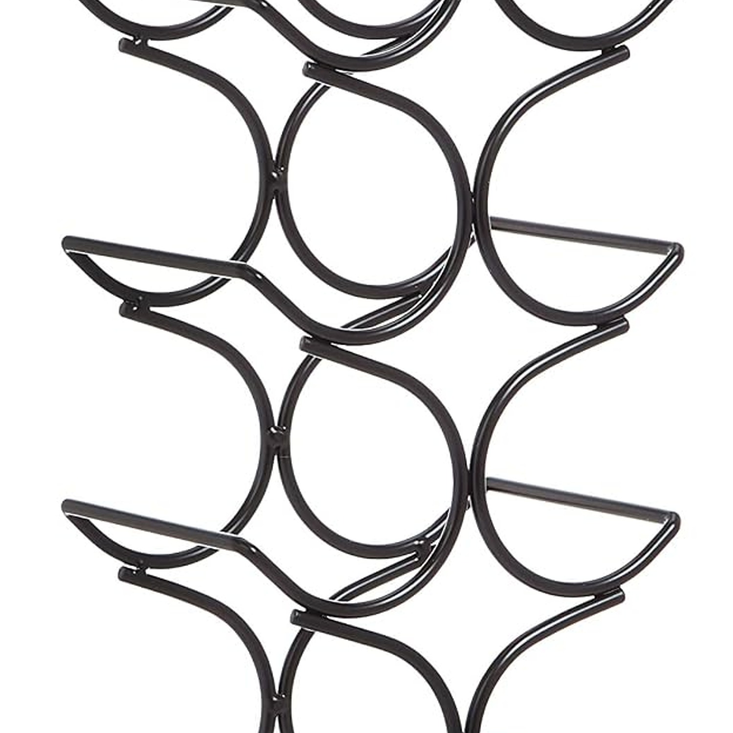 Black Metal 12 Bottle Freestanding Wine Rack