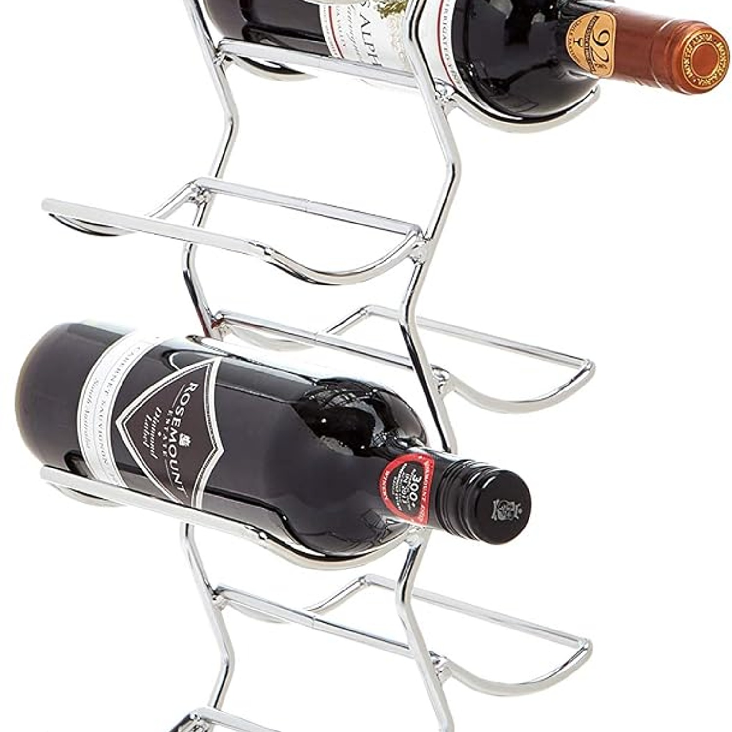 Chrome 12-Bottle Freestanding Wine Rack: image 2