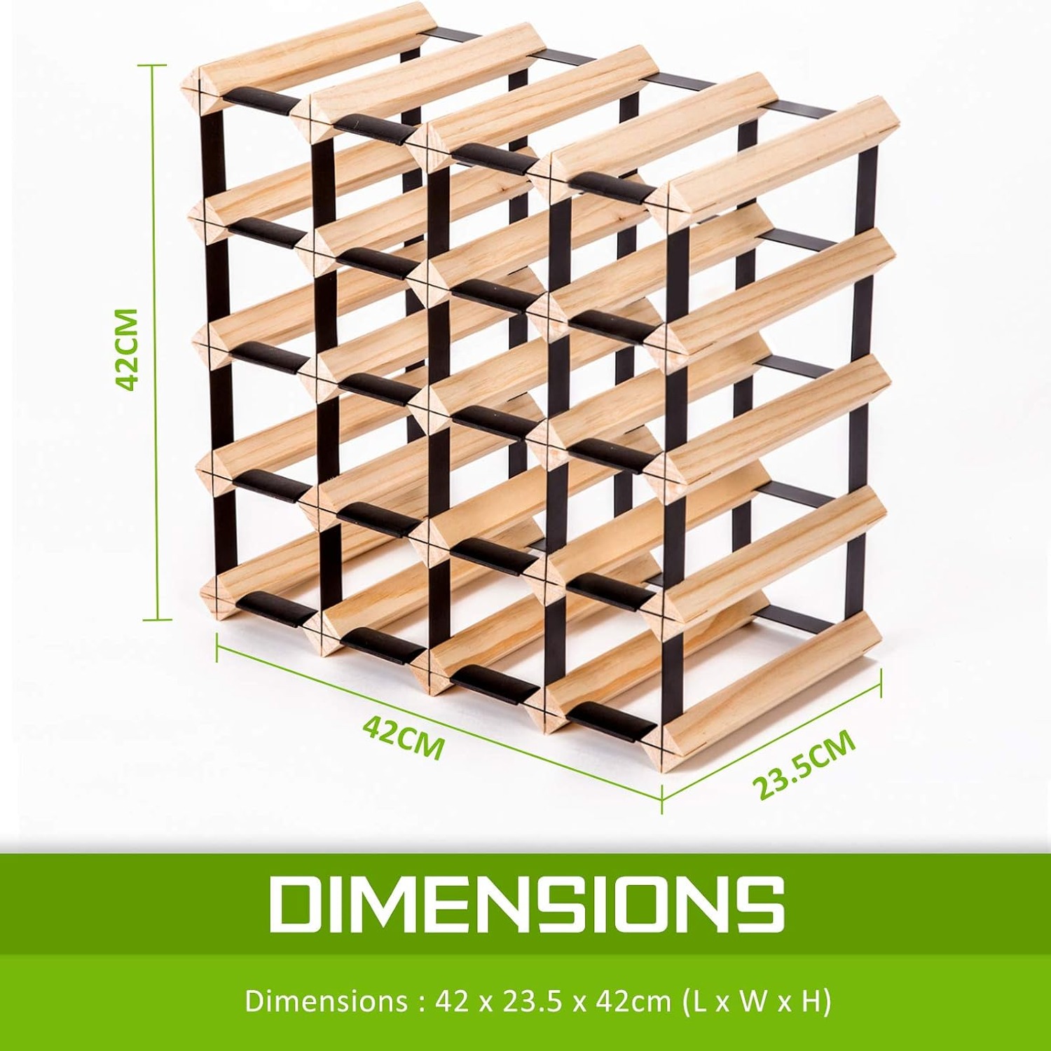 20 Bottle Timber Wine Rack: image 4