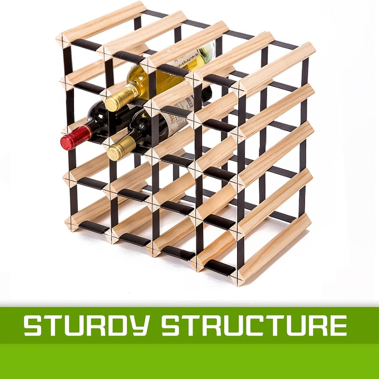 20 Bottle Timber Wine Rack: image 7
