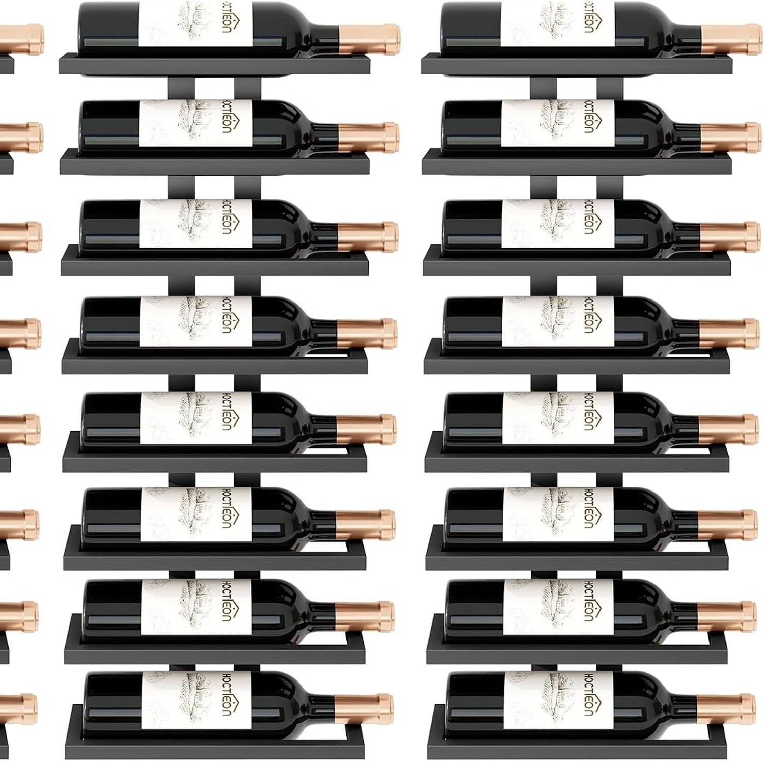 16-Bottle Wall Mounted Wine Rack Set (2 Pack): image 2