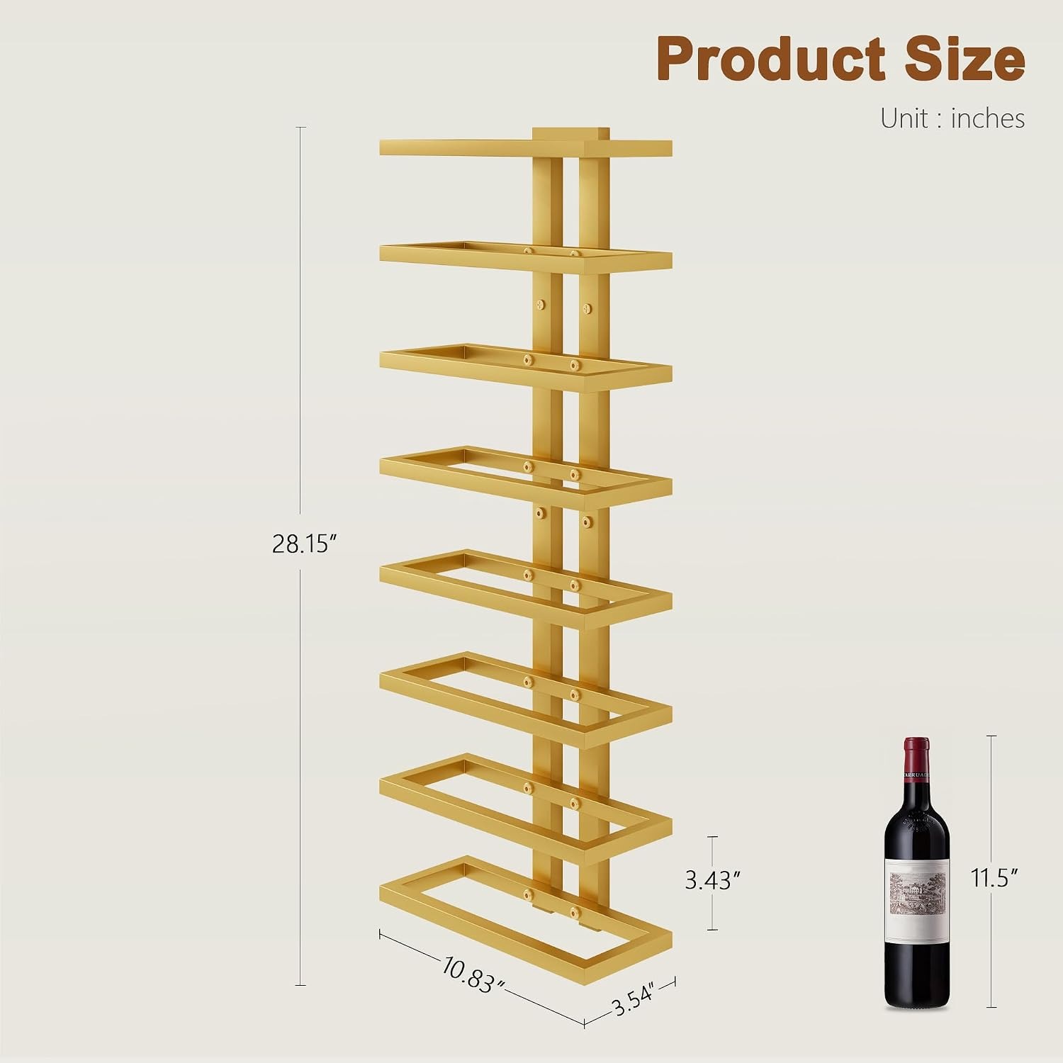 16-Bottle Wall Mounted Wine Rack Set (2 Pack): image 8