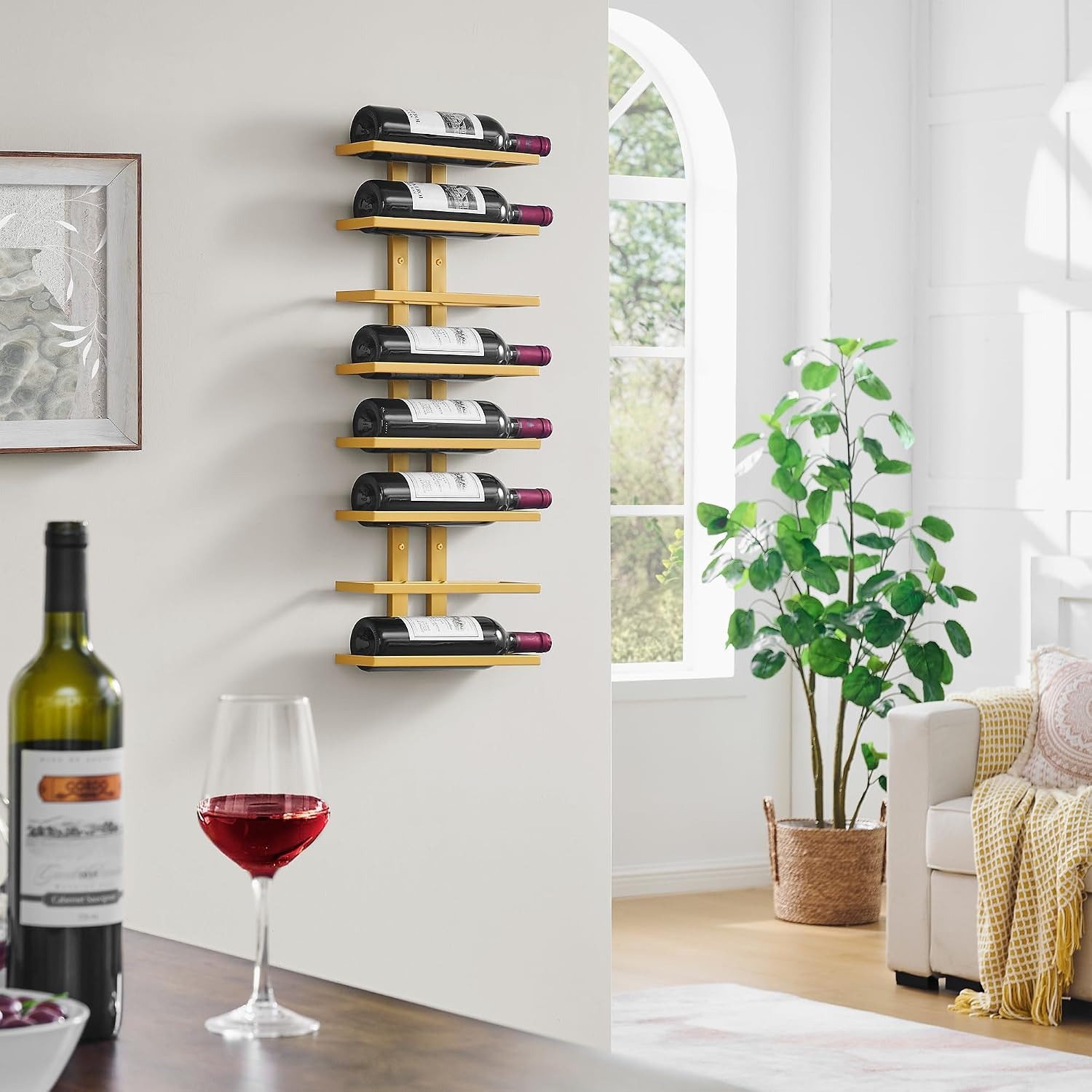 16-Bottle Wall Mounted Wine Rack Set (2 Pack): image 10