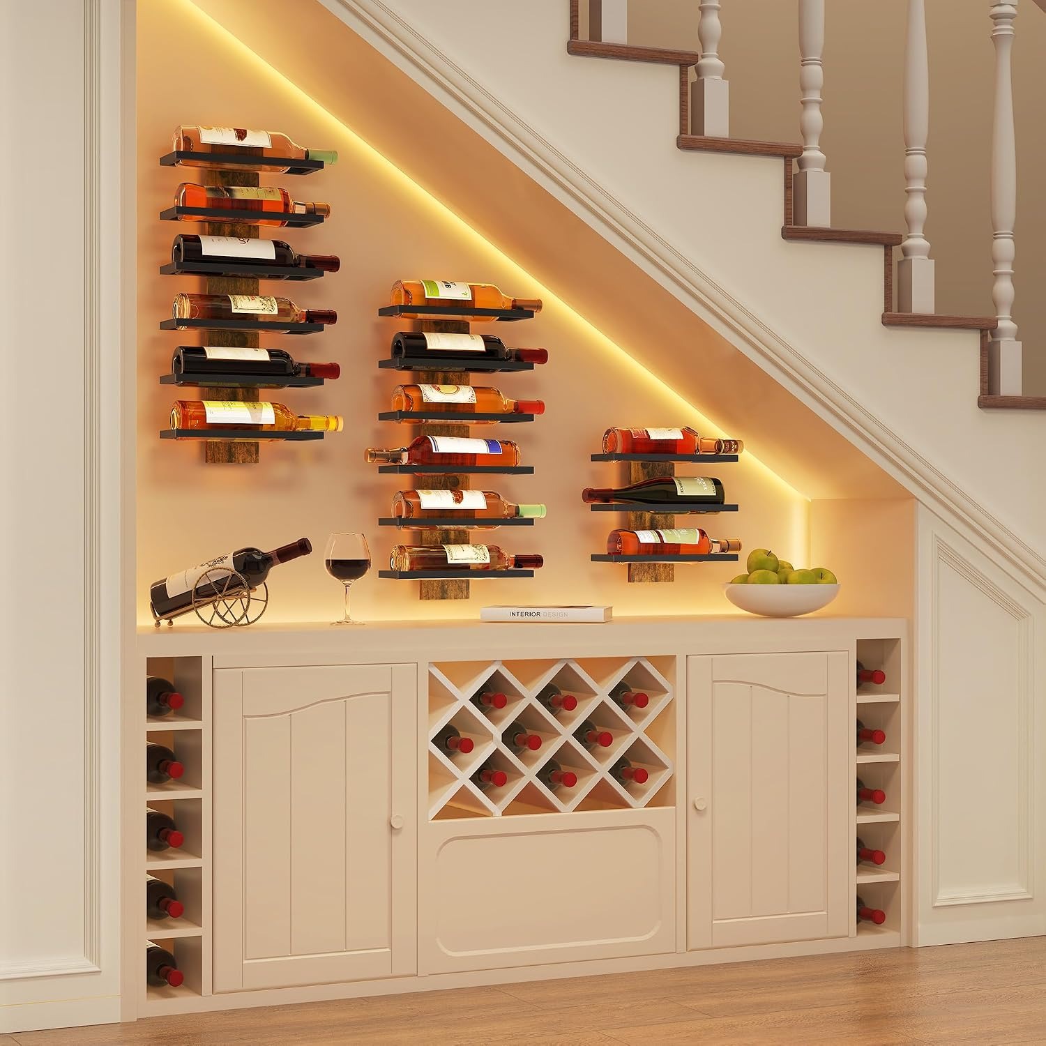 Wall Wine Rack 6 Tier Bottle Display: image 4