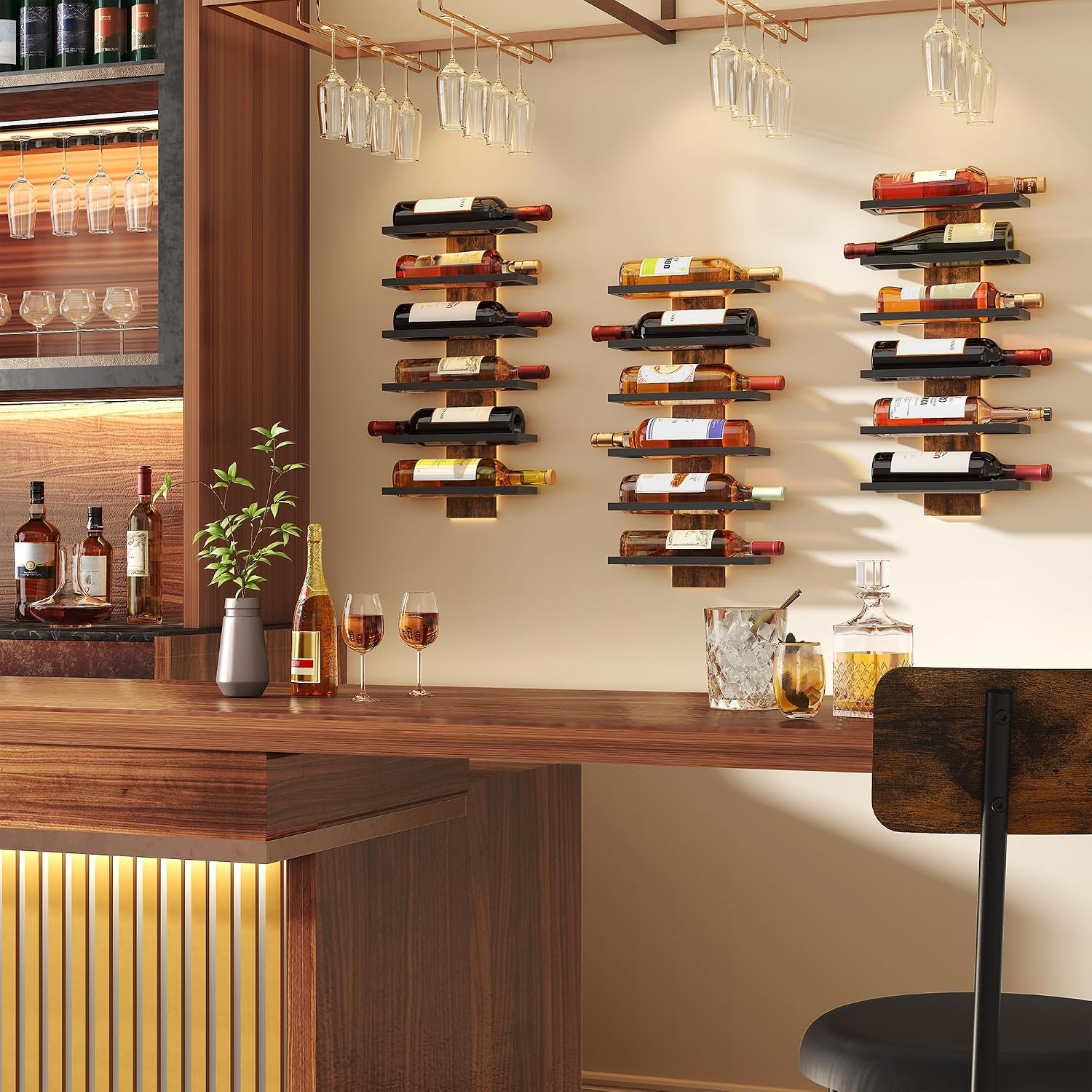 Wall Wine Rack 6 Tier Bottle Display: image 5