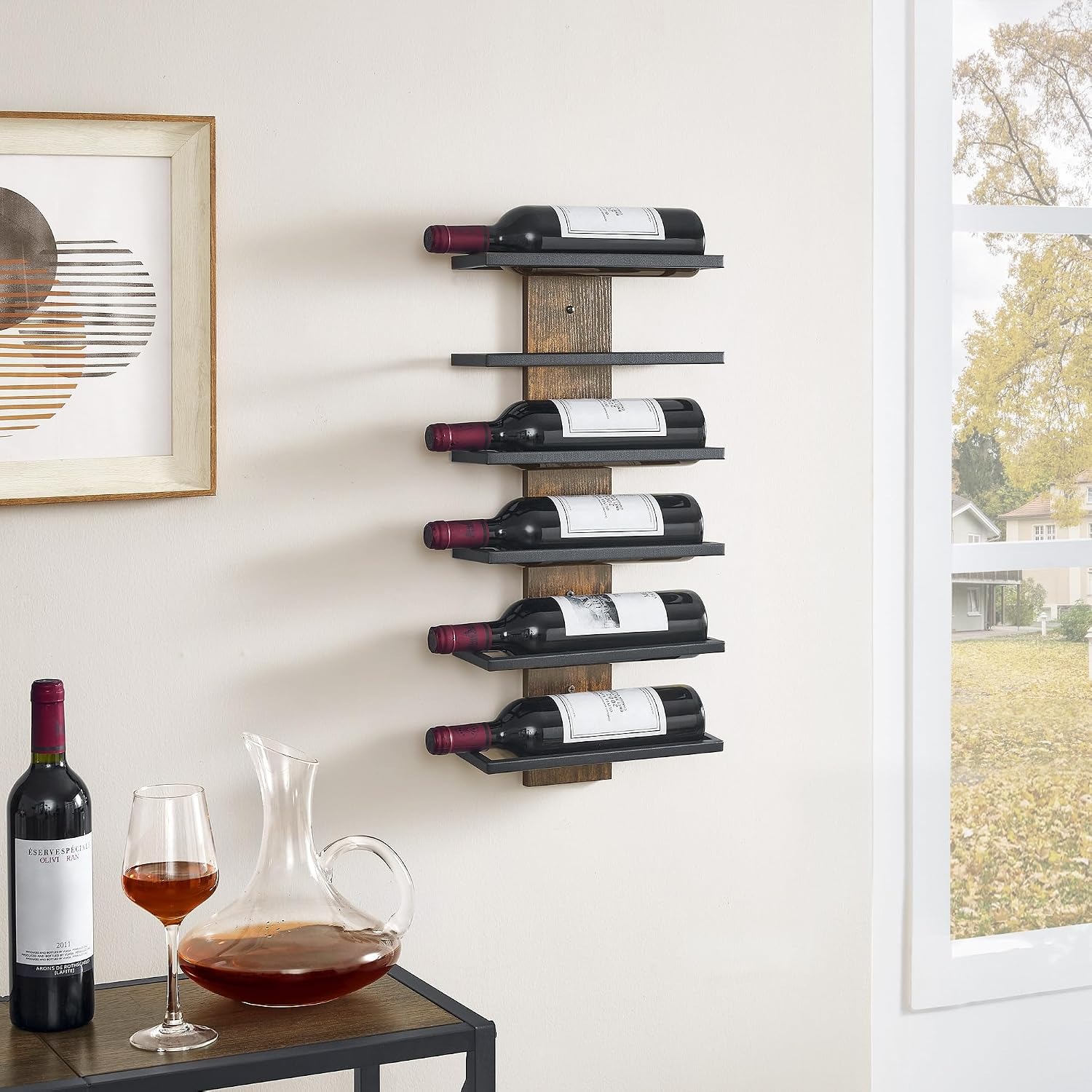 Wall Wine Rack 6 Tier Bottle Display: image 6