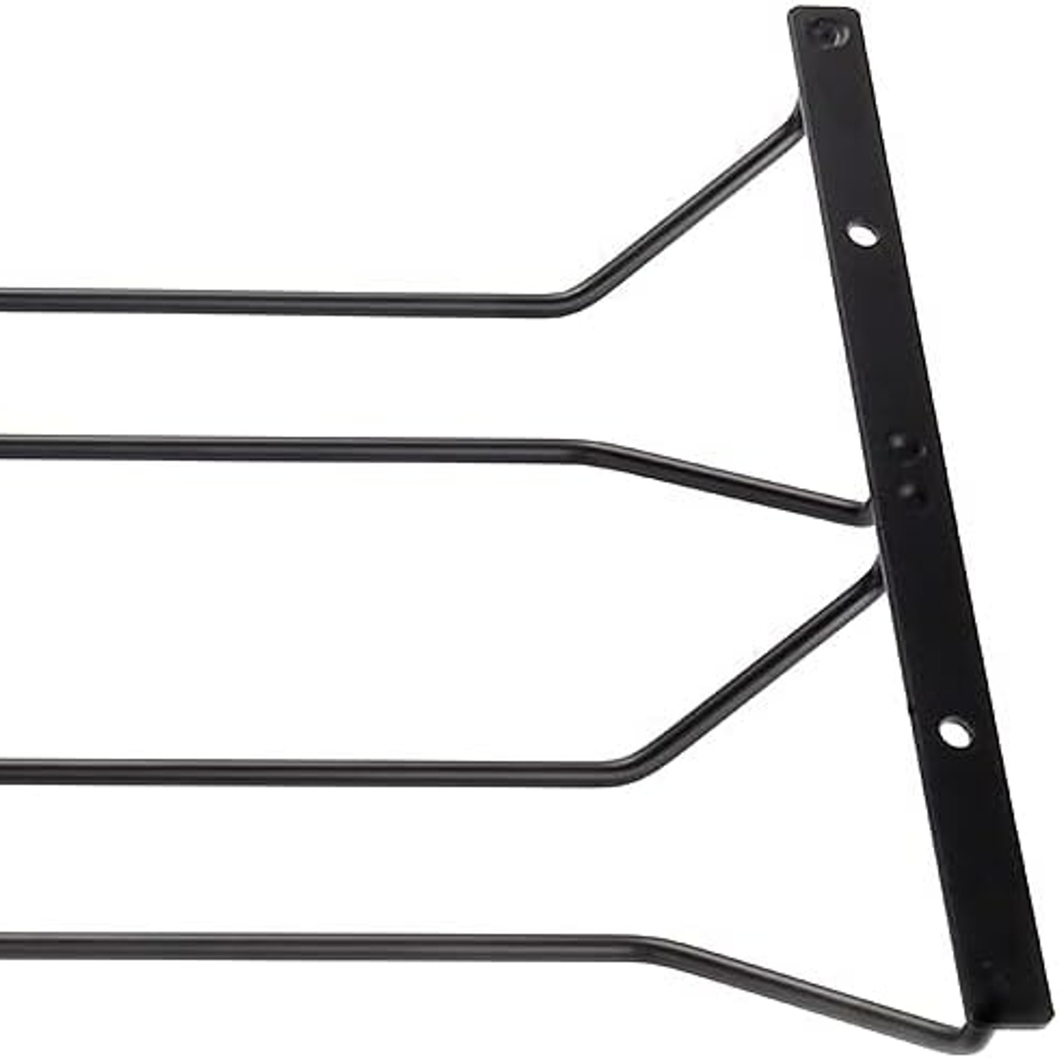 Dianoo Black Wine Glass Rack 35cm Under-Cabinet Stemware Holder