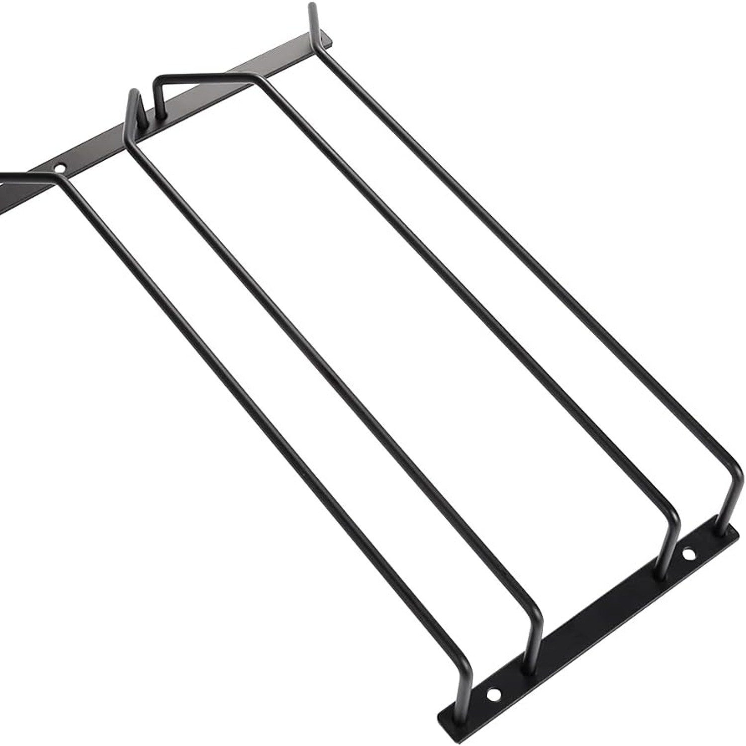 Dianoo Black Wine Glass Rack 35cm Under-Cabinet Stemware Holder