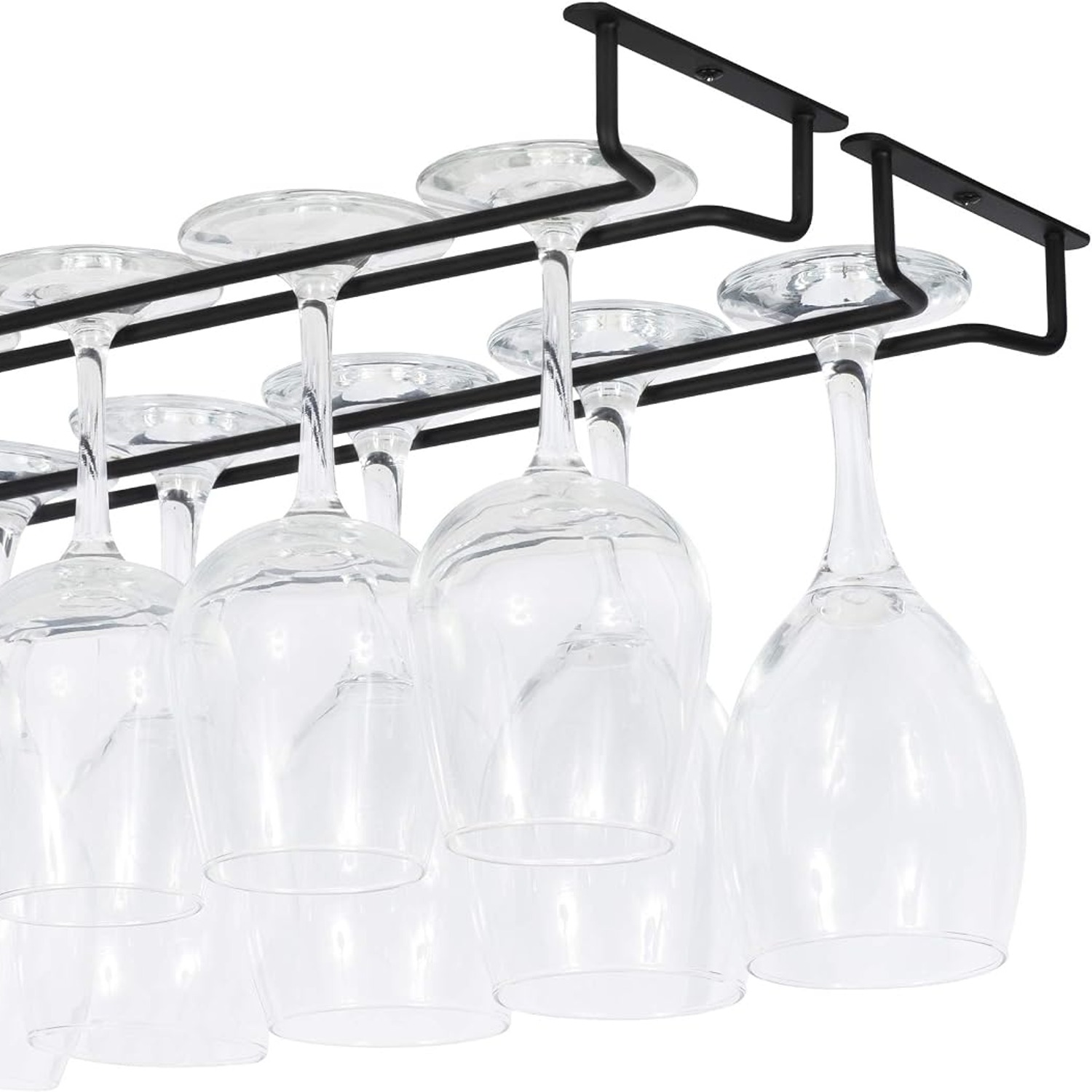 Large Stemware Rack, Set of 2 Under Cabinet Wine Glass Holders