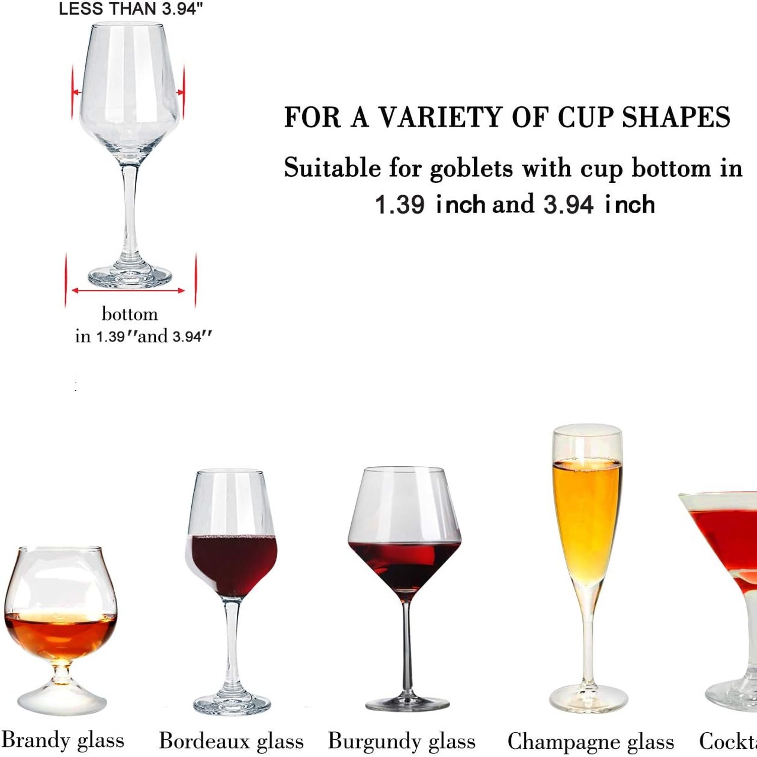 4 Row Under Cabinet Wine Glass Rack: image 5